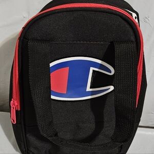 Champion Black and Red Backpack Lunch Box